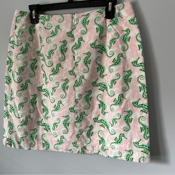 Vineyard Vines Textured Seersucker 100% Cotton Pale Pink Seahorse Mini Skirt 6 - Picture 13 of 15